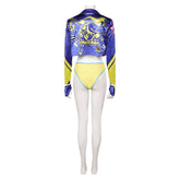 Street Fighter 6 Kimberly Swimsuit Blue Jacket Set Outfits Cosplay Costume